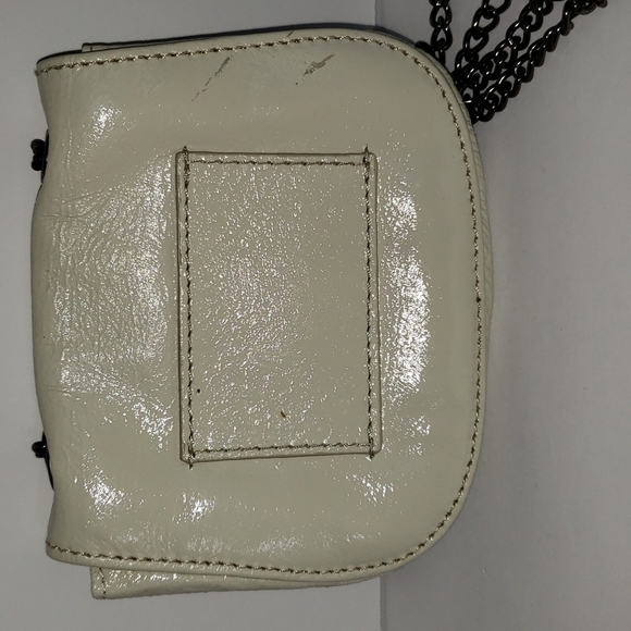 HOBO- Cream Pleather Small Crossbody Bag, Stadium Size, 5 x 4 - Picture 3 of 7